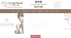 Desktop Screenshot of lecoinbeaute.ca