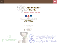 Tablet Screenshot of lecoinbeaute.ca